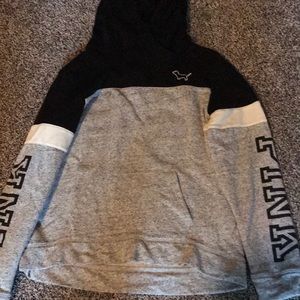 PINK grey black sweatshirt